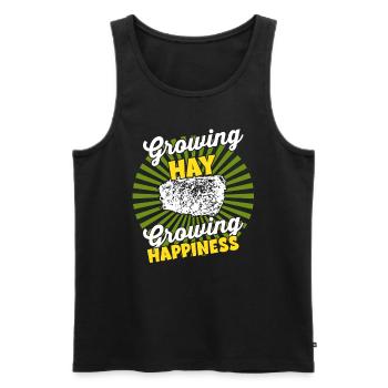 Wachsende Ernte - Farmer Harvest Heu - Männer Premium Bio Tank Top - Schwarz - Vorne - AI Model Male 178 light (178cm)