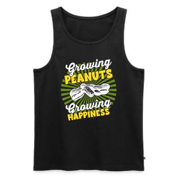 Wachsende Ernte - Farmer Harvest Peanut - Männer Premium Bio Tank Top - Schwarz - Vorne - AI Model Male 178 light (178cm)