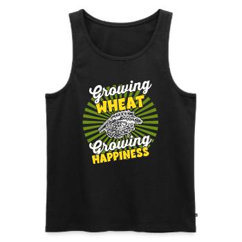 Anbau Von Ernte - Farmer Harvest Weizen - Männer Premium Bio Tank Top - Schwarz - Vorne - Michal (187cm)