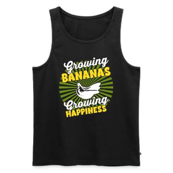 Growing Crop - Farmer Harvest Banana - Men's Premium Organic Tank Top - black - Front - Michal (187cm)