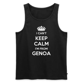 Ich Kann Nicht Ruhig Bleiben, Ich Bin Von Genua - Männer Premium Bio Tank Top - Schwarz - Vorne - Michal (187cm)