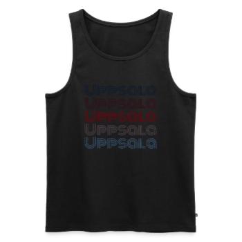 Vintage Sweden Town - Retro Uppsala - Débardeur bio Premium Homme - noir - Devant - AI Model Male 178 light (178cm)