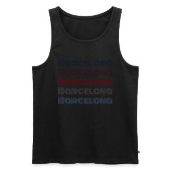 Vintage Spain City - Retro Barcelona - Débardeur bio Premium Homme - noir - Devant - Michal (187cm)