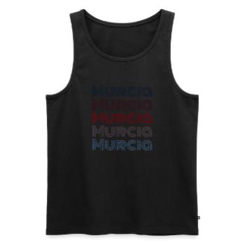 Vintage Spain Stadt - Retro Murcia - Männer Premium Bio Tank Top - Schwarz - Vorne - AI Model Male 178 light (178cm)