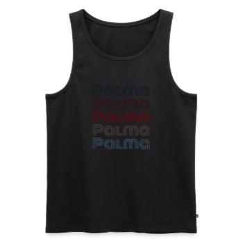 Vintage Spain City - Retro Palma - Men's Premium Organic Tank Top - black - Front - AI Model Male 178 light (178cm)