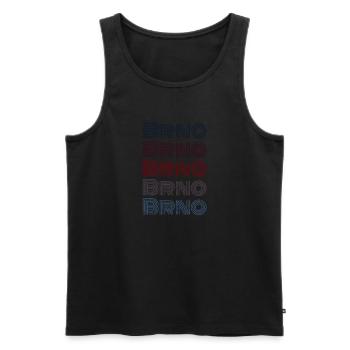 Vintage Czech Republic Stadt - Retro Brno - Männer Premium Bio Tank Top - Schwarz - Vorne - AI Model Male 178 light (178cm)