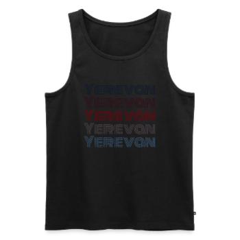 Vintage Armenia City - Retro Erevan - Débardeur bio Premium Homme - noir - Devant - Michal (187cm)