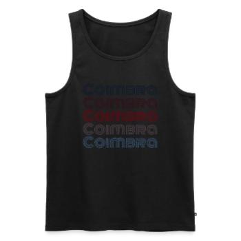 Vintage Portugal City - Retro Coimbra - Men's Premium Organic Tank Top - black - Front - Michal (187cm)