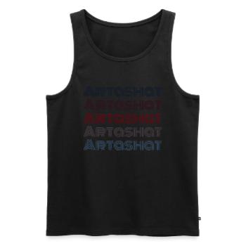 Vintage Armenia City - Retro Artashat - Débardeur bio Premium Homme - noir - Devant - Michal (187cm)