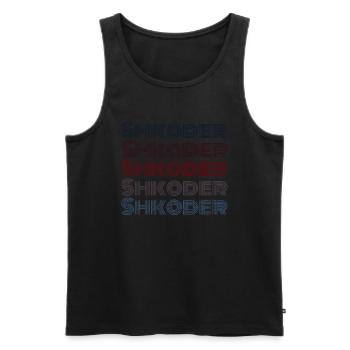 Vintage Albania Town - Retro Shkoder - Débardeur bio Premium Homme - noir - Devant - AI Model Male 178 light (178cm)
