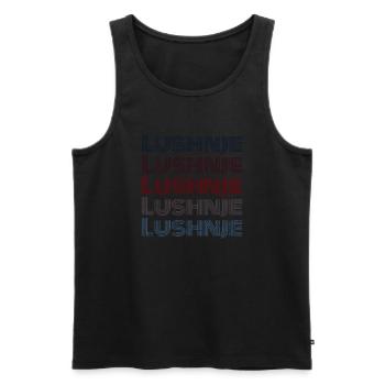 Vintage Albania City - Retro Lushnje - Débardeur bio Premium Homme - noir - Devant - AI Model Male 178 light (178cm)