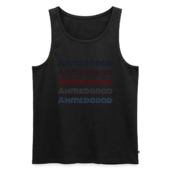 Vintage India Stadt - Retro Ahmedabad - Männer Premium Bio Tank Top - Schwarz - Vorne - AI Model Male 178 light (178cm)