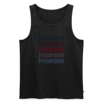 Vintage China City - Retro Harbin - Débardeur bio Premium Homme - noir - Devant - Michal (187cm)