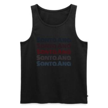 Vintage El Salvador Stadt - Retro Santa Ana - Männer Premium Bio Tank Top - Schwarz - Vorne - AI Model Male 178 light (178cm)