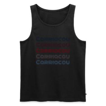 Vintage Grenada City - Retro Carriacou - Men's Premium Organic Tank Top - black - Front - Michal (187cm)