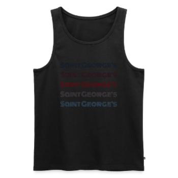 Vintage Grenada City - Retro Saint George's - Men's Premium Organic Tank Top - black - Front - AI Model Male 178 light (178cm)