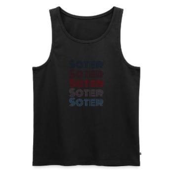 Vintage Grenada City - Retro Soter - Men's Premium Organic Tank Top - black - Front - Michal (187cm)