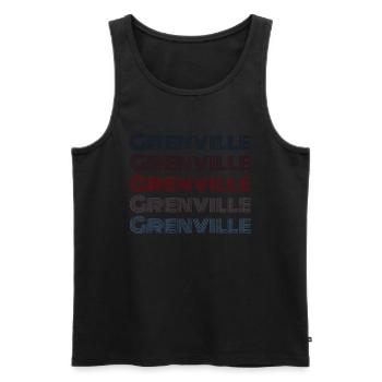 Vintage Grenada City - Retro Grenville - Men's Premium Organic Tank Top - black - Front - Michal (187cm)