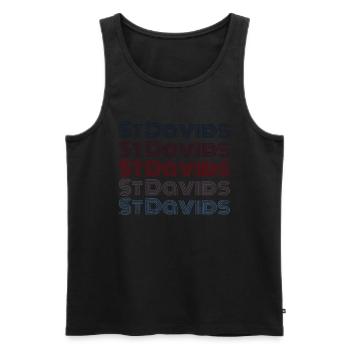 Vintage Grenada City - Retro St Davids - Men's Premium Organic Tank Top - black - Front - AI Model Male 178 light (178cm)