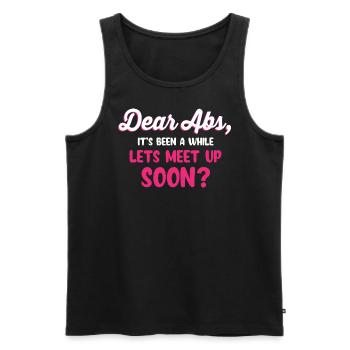 Dear belly - Men's Premium Organic Tank Top - black - Front - AI Model Male 178 light (178cm)