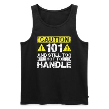101 Zu Heiß Zum Handeln - 101. Geburtstag - Männer Premium Bio Tank Top - Schwarz - Vorne - AI Model Male 178 light (178cm)