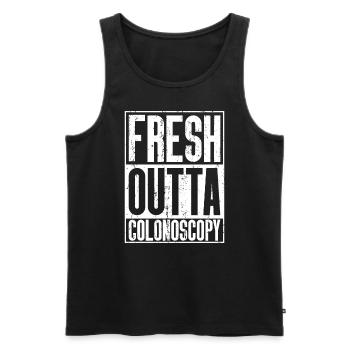 Fresh Outta Surgery - Colonoscopy - Men's Premium Organic Tank Top - black - Front - Michal (187cm)