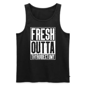 Frische Outta -Operation - Thyreoidektomie - Männer Premium Bio Tank Top - Schwarz - Vorne - Michal (187cm)