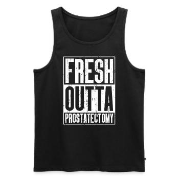 Fresh Outta Surgery - Prostatectomy - Men's Premium Organic Tank Top - black - Front - Michal (187cm)