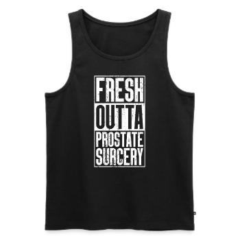 Fresh Outta Surgery - Prostate - Men's Premium Organic Tank Top - black - Front - Michal (187cm)