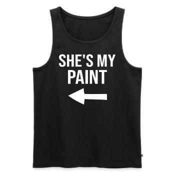 My Color My Canvas - Couple assorti - Débardeur bio Premium Homme - noir - Devant - Michal (187cm)
