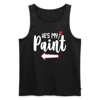 My Color My Canvas - Couple assorti - Débardeur bio Premium Homme - noir - Devant - Michal (187cm)