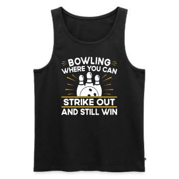 Kann Ausschlagen Und Trotzdem Gewinnen - Bowling - Männer Premium Bio Tank Top - Schwarz - Vorne - Michal (187cm)