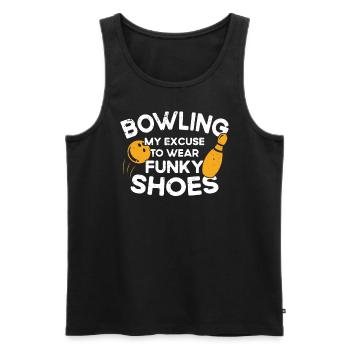 My Excuse To Wear Funky Shoes - Bowling - Men's Premium Organic Tank Top - black - Front - Michal (187cm)