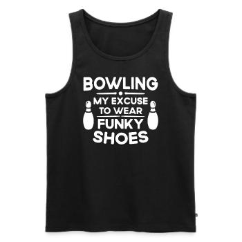 My Excuse To Wear Funky Shoes - Bowling - Men's Premium Organic Tank Top - black - Front - Michal (187cm)