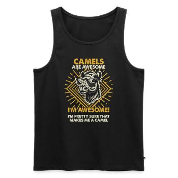 Camels Are Great - Mama Dad - Men's Premium Organic Tank Top - black - Front - Michal (187cm)