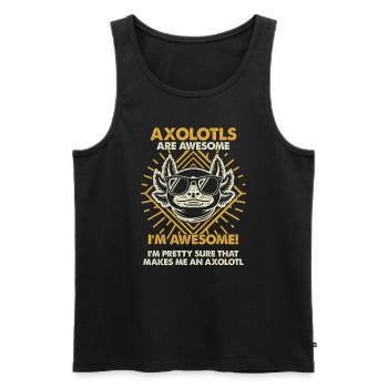 Axolotls Are Great - Mom Dad - Men's Premium Organic Tank Top - black - Front - Michal (187cm)