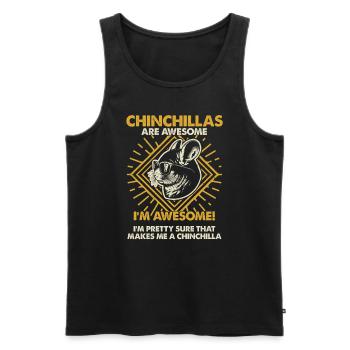 Chinchillas Are Great - Mama Dad - Men's Premium Organic Tank Top - black - Front - Michal (187cm)