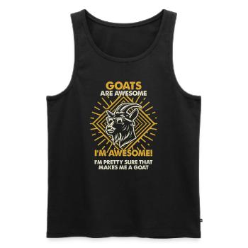 Goats Are Great - Mama Dad - Men's Premium Organic Tank Top - black - Front - Michal (187cm)