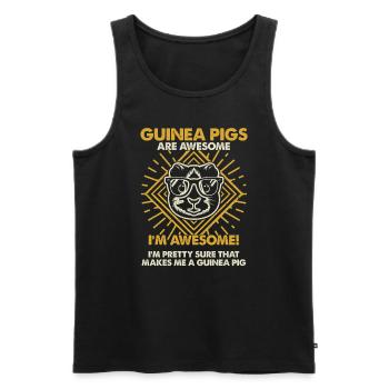 Les cochons d’Inde sont géniaux - Mama Dad - Débardeur bio Premium Homme - noir - Devant - Michal (187cm)