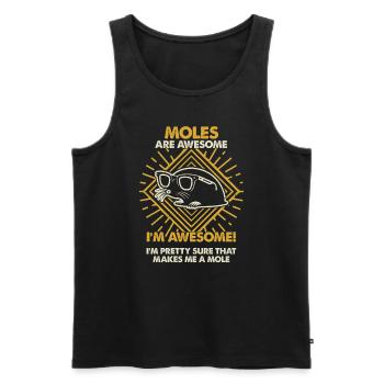 Moles Are Great - Mom Dad - Men's Premium Organic Tank Top - black - Front - Michal (187cm)