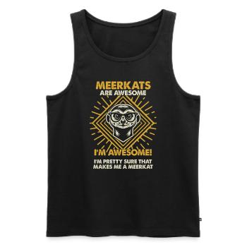 Meerkats Are Great - Mama Dad - Men's Premium Organic Tank Top - black - Front - Michal (187cm)