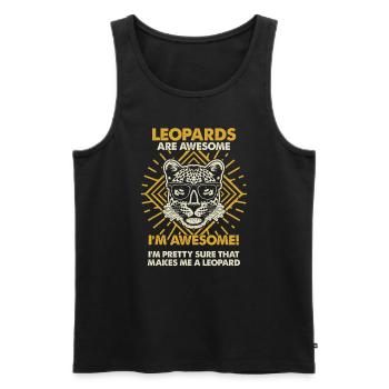 Leopards Are Great - Mama Dad - Men's Premium Organic Tank Top - black - Front - Michal (187cm)