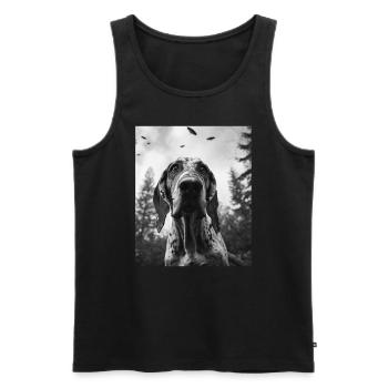 Chien - Alien Selfie Bloodhound UFO - Débardeur bio Premium Homme - noir - Devant - Michal (187cm)