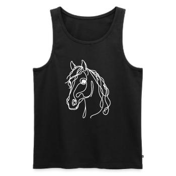 Line Art Papa Maman - Quartier - Débardeur bio Premium Homme - noir - Devant - AI Model Male 178 light (178cm)