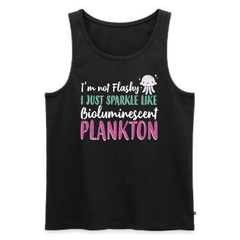 Bioluminescent Plankton - Marine Animal - Men's Premium Organic Tank Top - black - Front - AI Model Male 178 light (178cm)