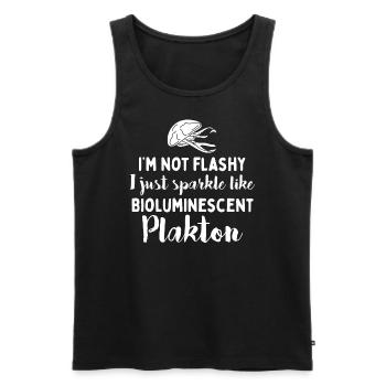 Bioluminescent Plankton - Marine Animal - Men's Premium Organic Tank Top - black - Front - AI Model Male 178 light (178cm)