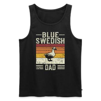 Entendad - Bleu Vintage Suédois - Débardeur bio Premium Homme - noir - Devant - Michal (187cm)