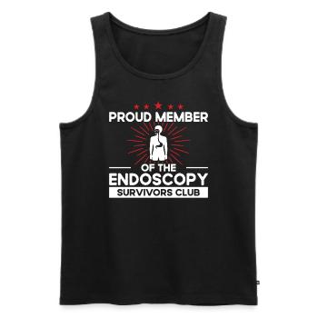 SensibilisSurvivors Club - Chirurgie endoscopique - Débardeur bio Premium Homme - noir - Devant - Michal (187cm)