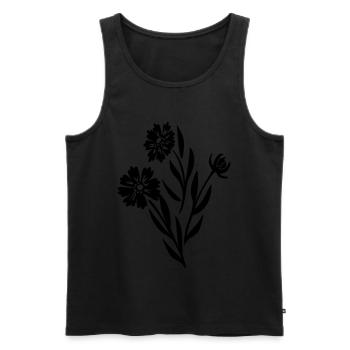 Blumen Blumenkind flower fleur Geschenkidee - Männer Premium Bio Tank Top - Schwarz - Vorne - AI Model Male 178 light (178cm)