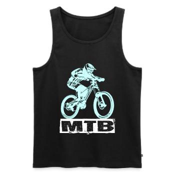 Vélo VTT - Débardeur bio Premium Homme - noir - Devant - Michal (187cm)